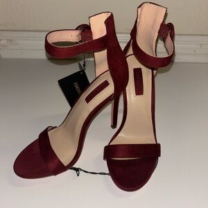 Dark Burgundy Strappy Heels